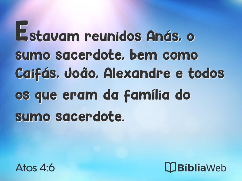 Atos 4:6 em imagem para compartilhar