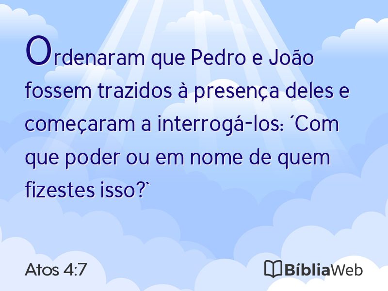 Atos 4:7 em imagem para compartilhar