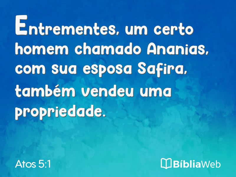 Atos 5:1 em imagem para compartilhar