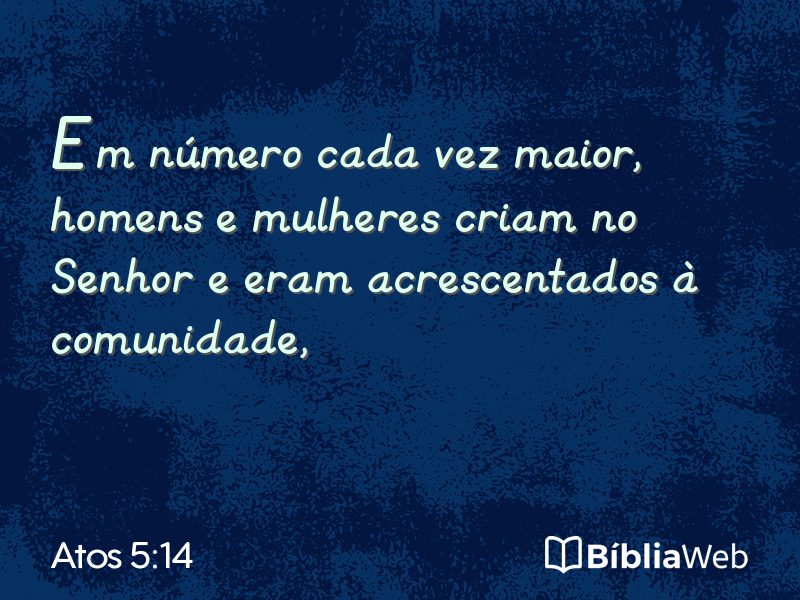 Atos 5:14 em imagem para compartilhar