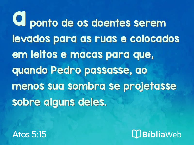 Atos 5:15 em imagem para compartilhar
