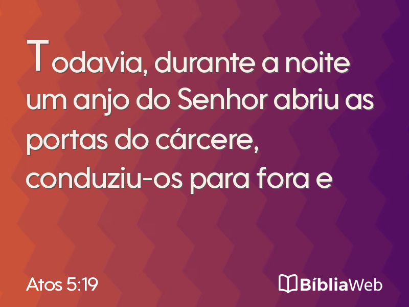 Atos 5:19 em imagem para compartilhar