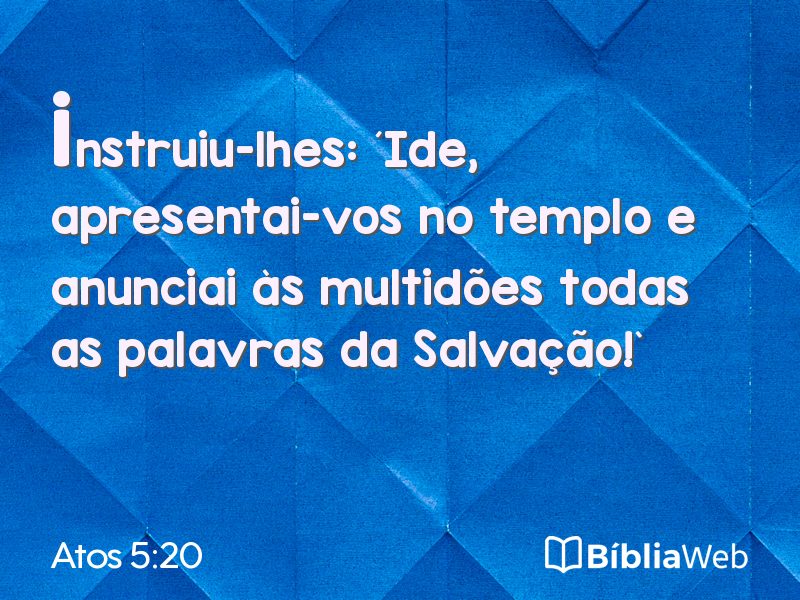 Atos 5:20 em imagem para compartilhar