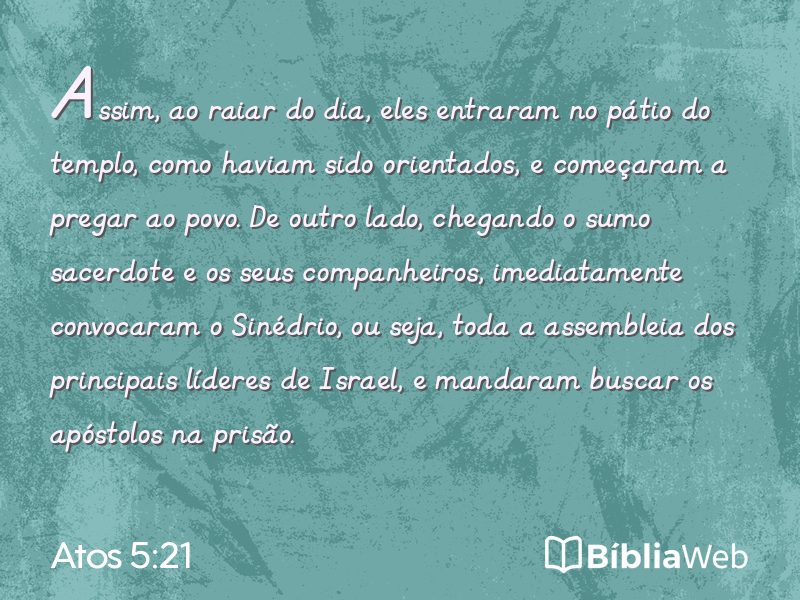 Atos 5:21 em imagem para compartilhar