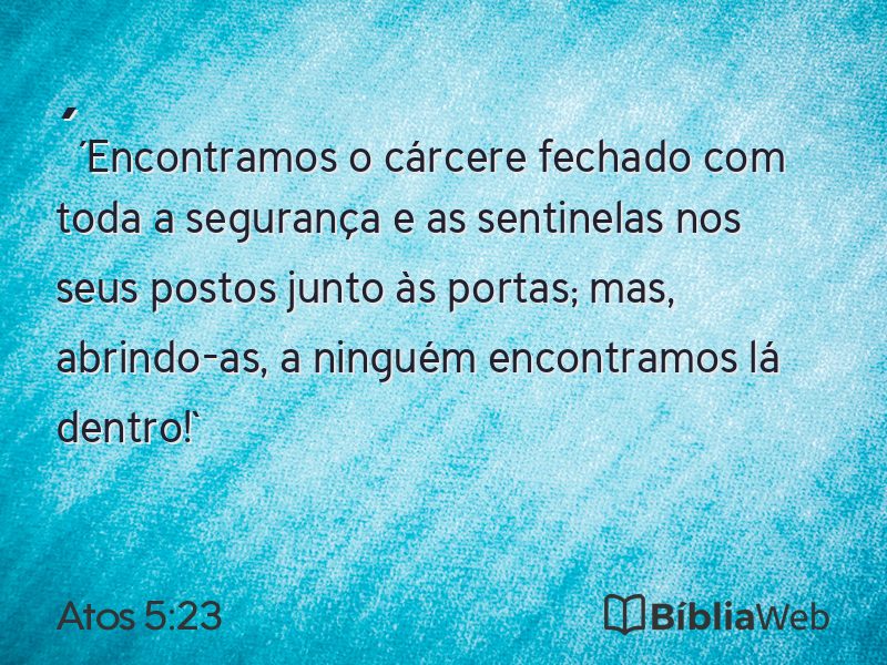 Atos 5:23 em imagem para compartilhar