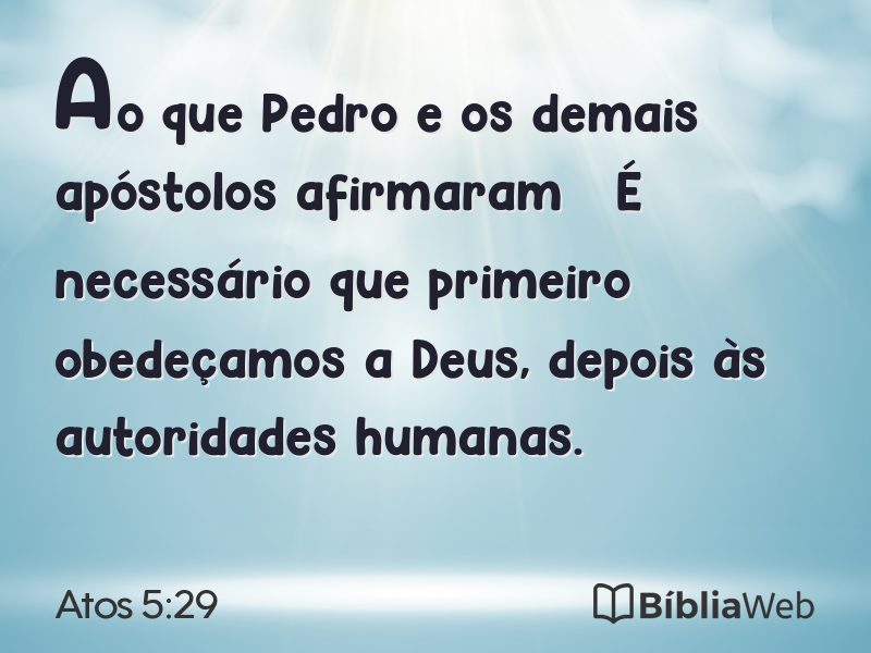 Atos 5:29 em imagem para compartilhar