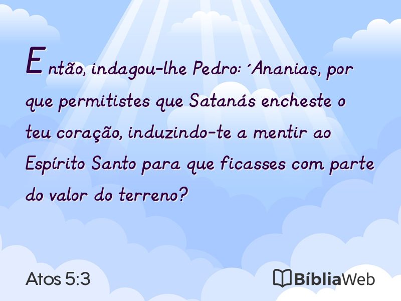 Atos 5:3 em imagem para compartilhar