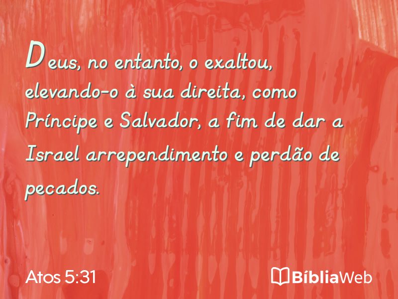 Atos 5:31 em imagem para compartilhar