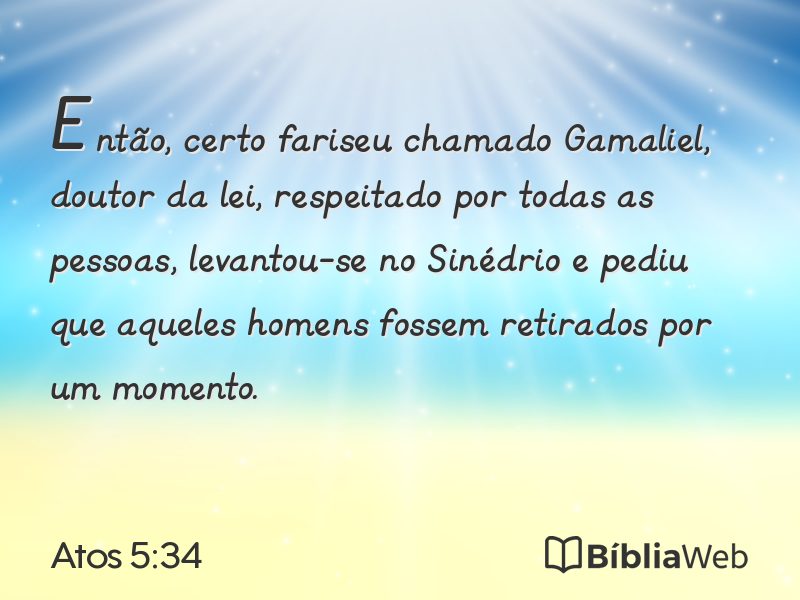 Atos 5:34 em imagem para compartilhar