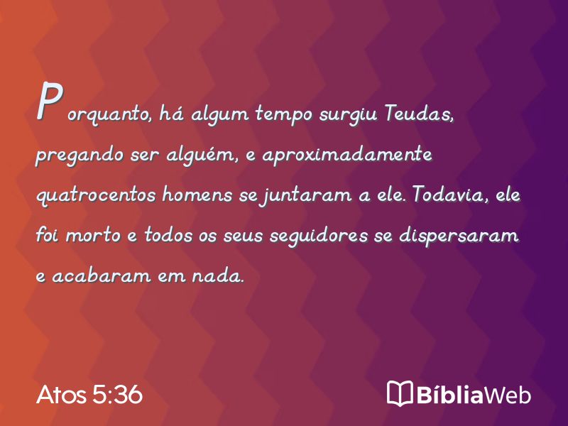 Atos 5:36 em imagem para compartilhar