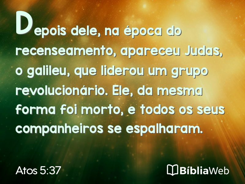 Atos 5:37 em imagem para compartilhar
