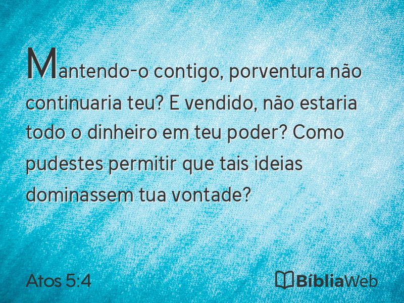Atos 5:4 em imagem para compartilhar