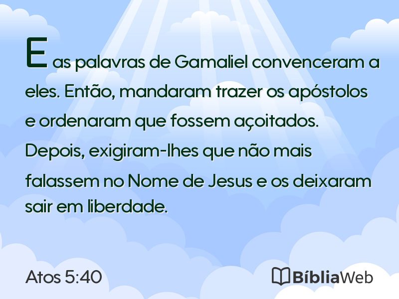 Atos 5:40 em imagem para compartilhar