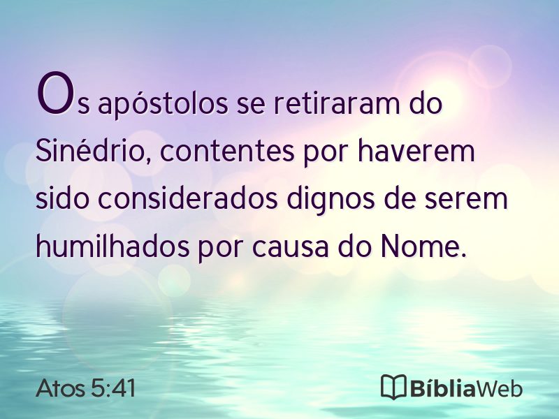 Atos 5:41 em imagem para compartilhar