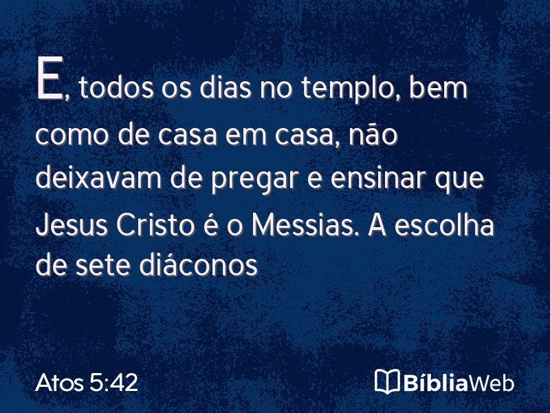 Atos 5:42 em imagem para compartilhar