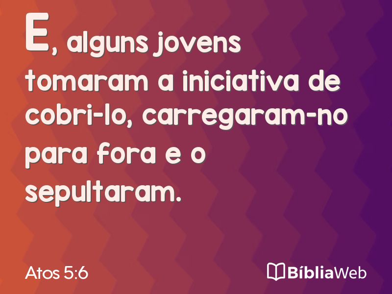 Atos 5:6 em imagem para compartilhar