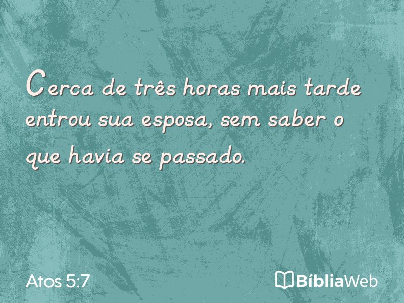 Atos 5:7 em imagem para compartilhar