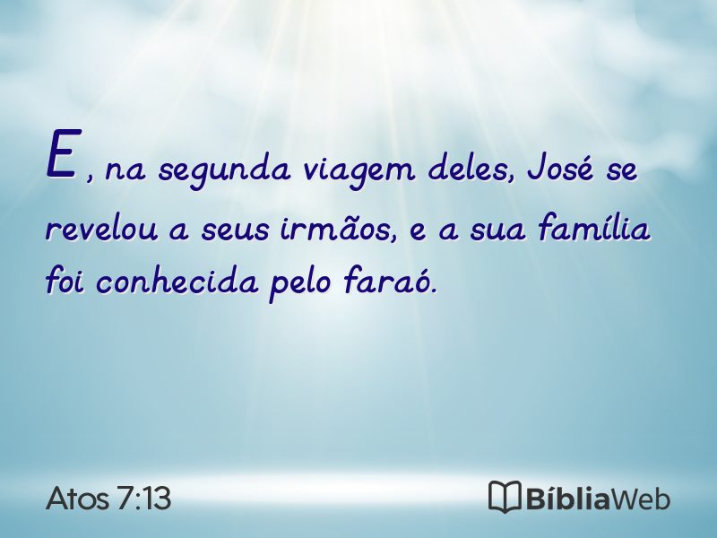 Atos 7:13 em imagem para compartilhar