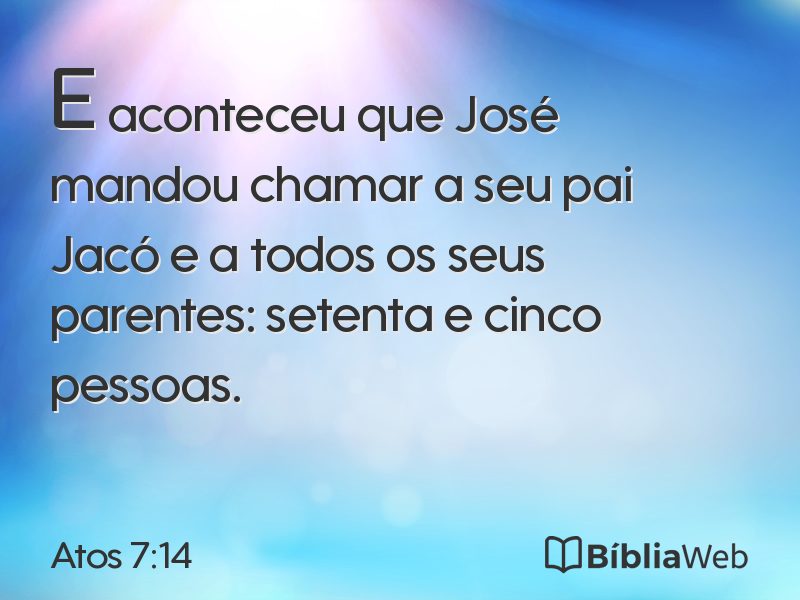 Atos 7:14 em imagem para compartilhar