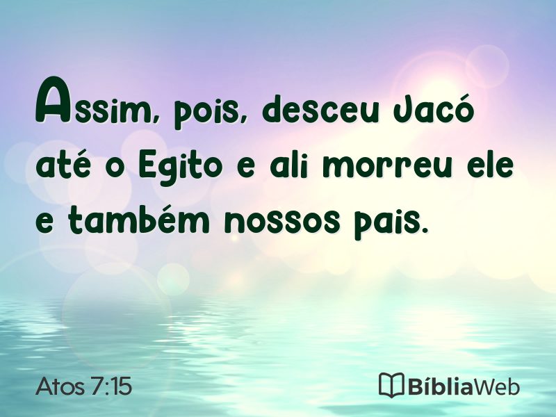 Atos 7:15 em imagem para compartilhar