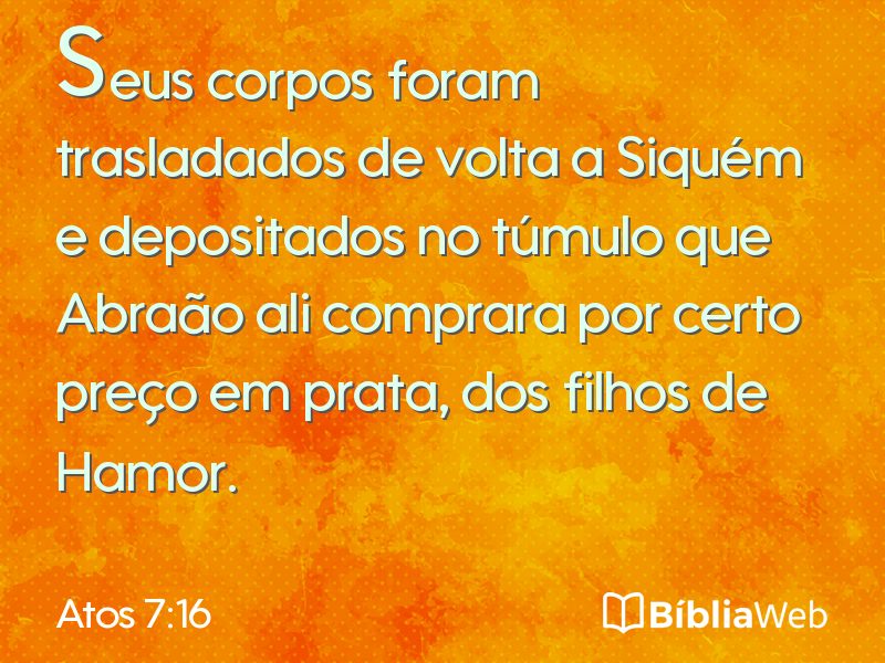 Atos 7:16 em imagem para compartilhar