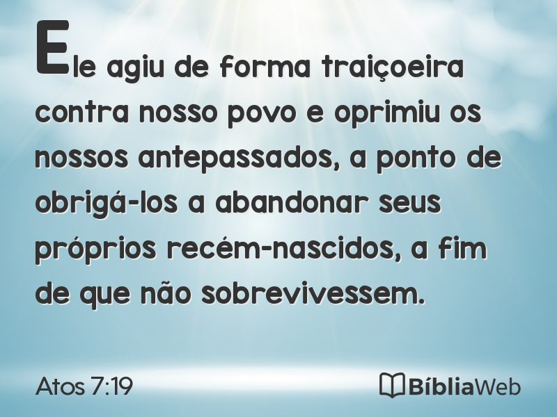 Atos 7:19 em imagem para compartilhar