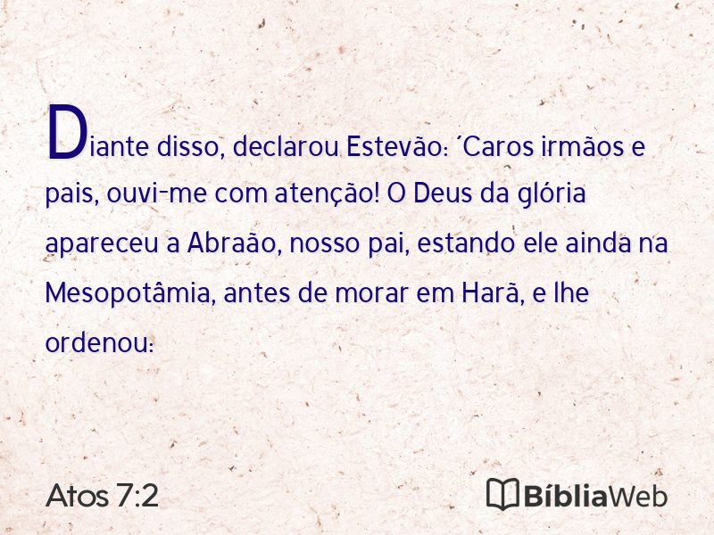Atos 7:2 em imagem para compartilhar