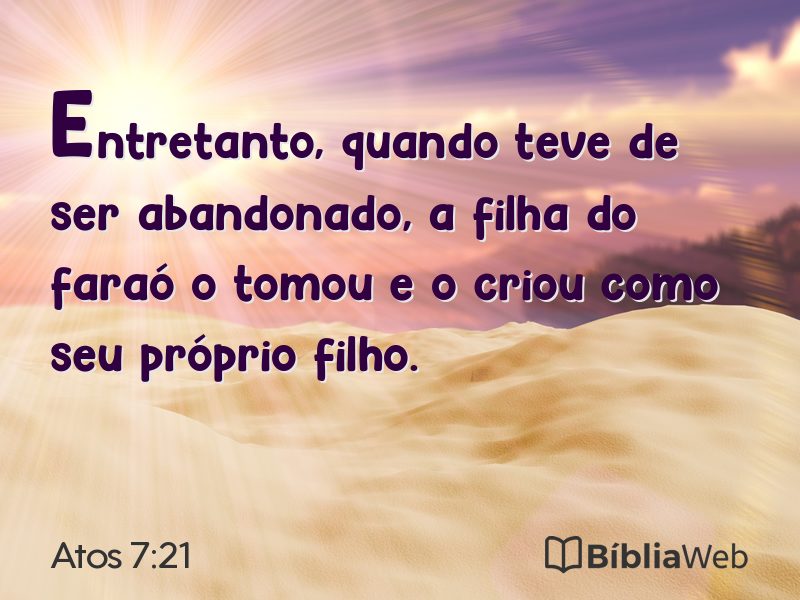 Atos 7:21 em imagem para compartilhar