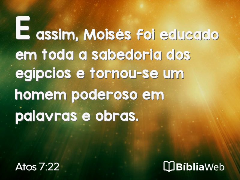 Atos 7:22 em imagem para compartilhar