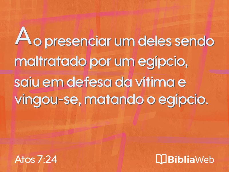 Atos 7:24 em imagem para compartilhar