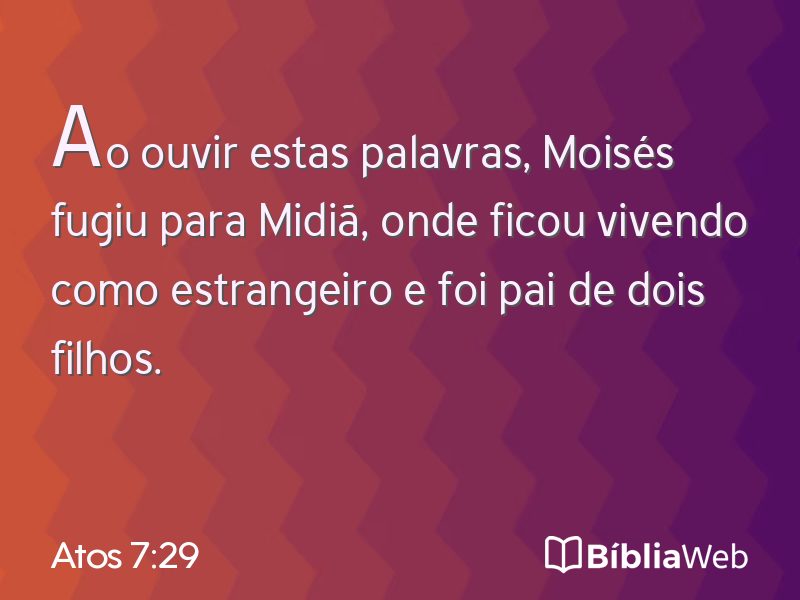 Atos 7:29 em imagem para compartilhar