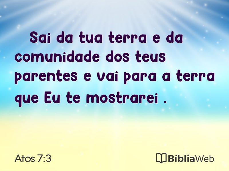Atos 7:3 em imagem para compartilhar