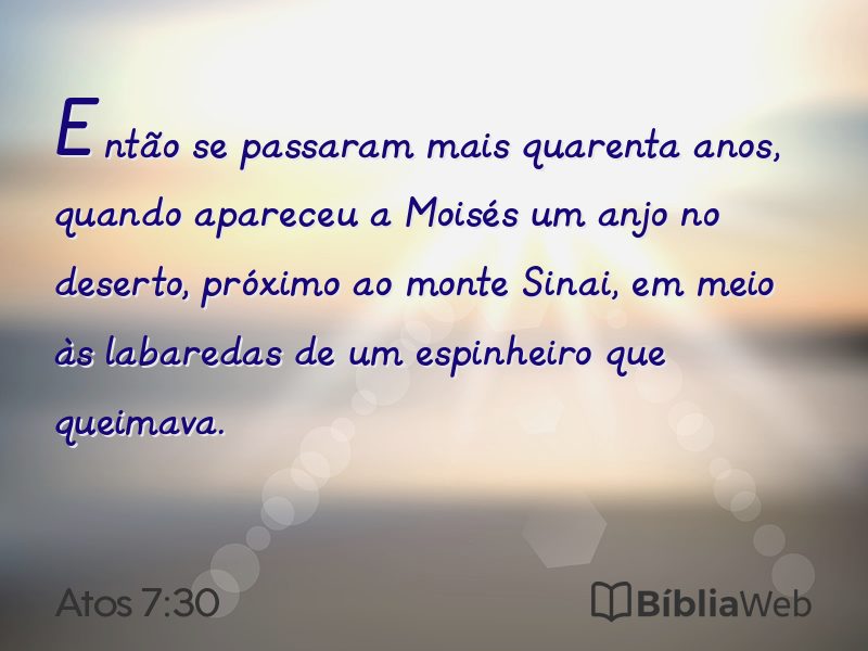 Atos 7:30 em imagem para compartilhar