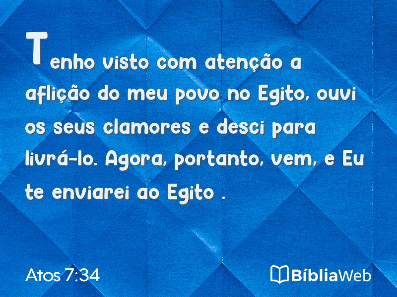 Atos 7:34 em imagem para compartilhar