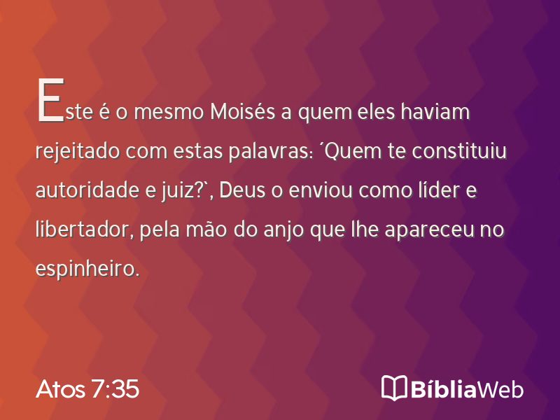 Atos 7:35 em imagem para compartilhar