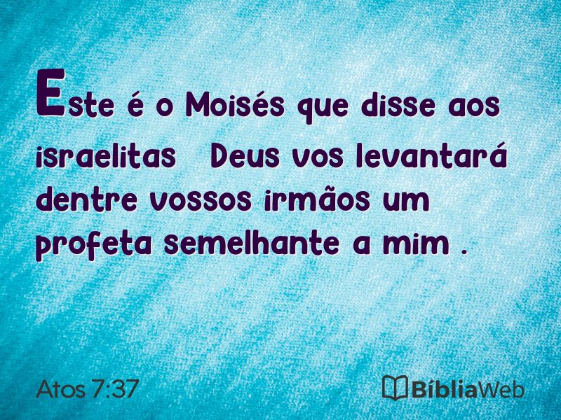 Atos 7:37 em imagem para compartilhar