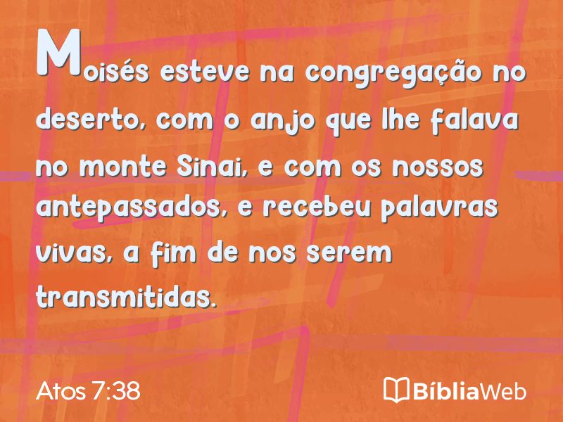 Atos 7:38 em imagem para compartilhar