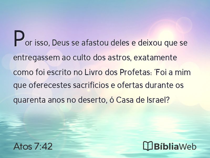 Atos 7:42 em imagem para compartilhar