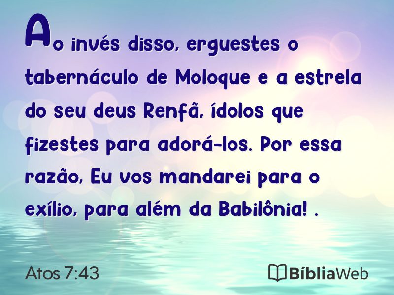 Atos 7:43 em imagem para compartilhar