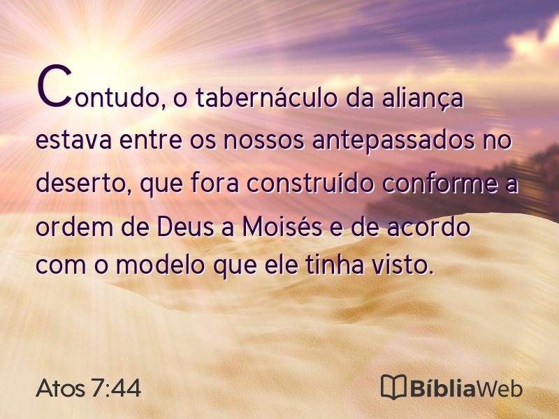 Atos 7:44 em imagem para compartilhar
