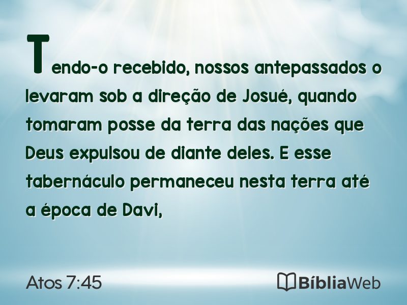 Atos 7:45 em imagem para compartilhar