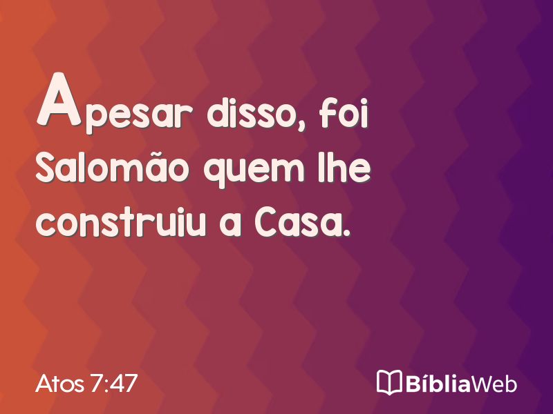 Atos 7:47 em imagem para compartilhar