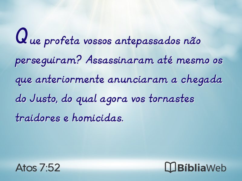 Atos 7:52 em imagem para compartilhar