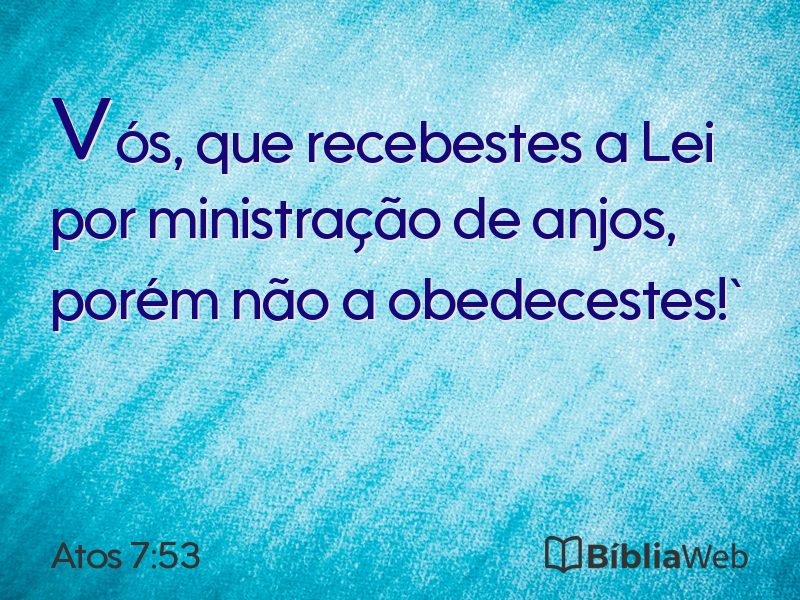 Atos 7:53 em imagem para compartilhar