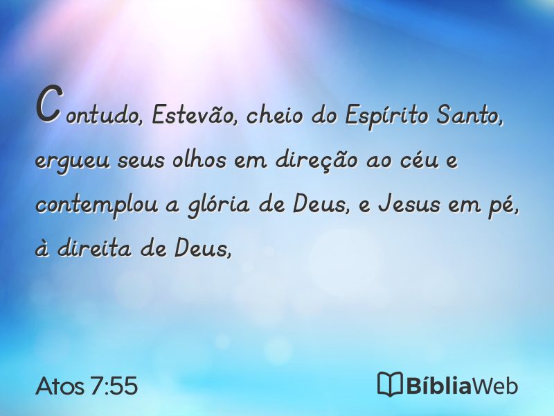 Atos 7:55 em imagem para compartilhar