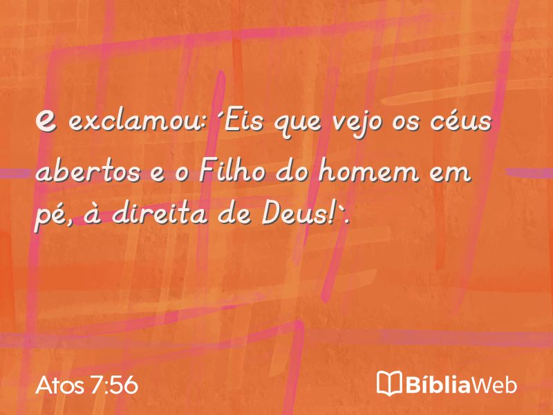 Atos 7:56 em imagem para compartilhar