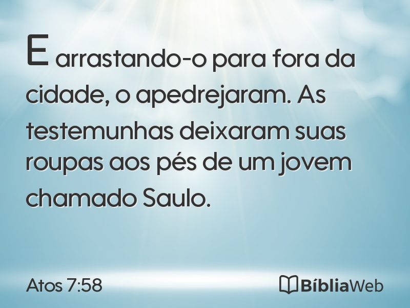 Atos 7:58 em imagem para compartilhar