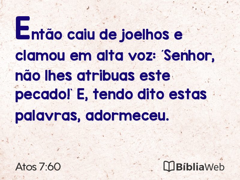 Atos 7:60 em imagem para compartilhar