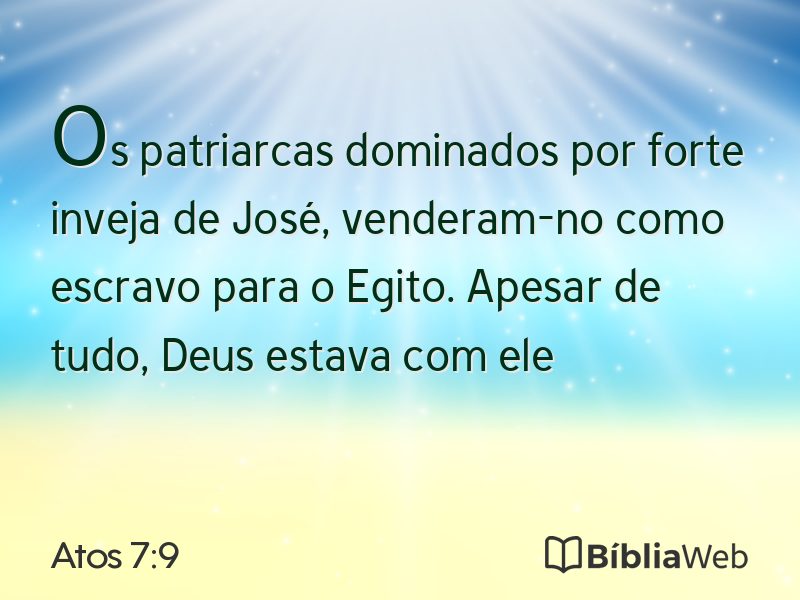 Atos 7:9 em imagem para compartilhar