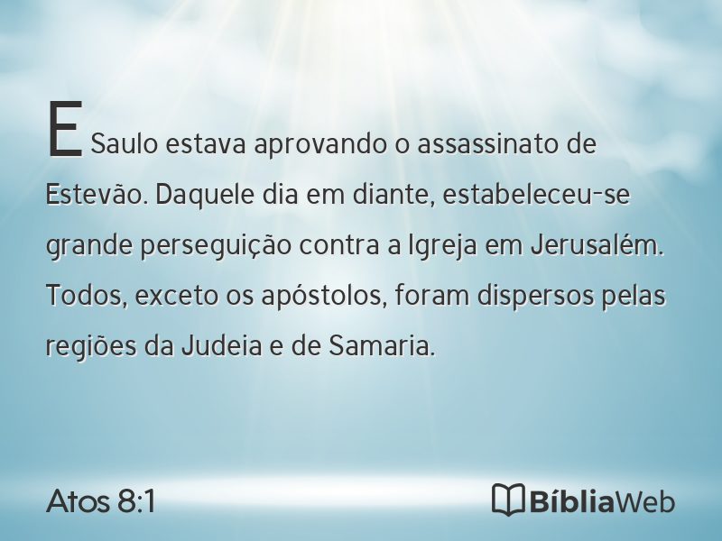Atos 8:1 em imagem para compartilhar